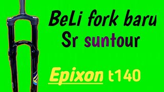 review fork baru  sr suntour epixon t140  black series [upl. by Anniahs529]