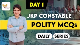 TOP MCQs Lec 1 of INDIAN POLITY for JKP CONSTABLE [upl. by Laverne704]