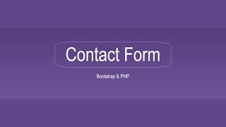 Formulaire de contact PHP  Bootstrap  jQuery [upl. by Emelita]