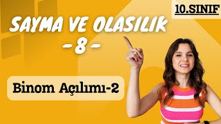 Binom Açılımı 2  SAYMA ve OLASILIK 8  10Sınıf Matematik  2025 [upl. by Enialehs301]