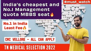 CMC Vellore 2022 Application update  Seat Matrix and fees [upl. by Honan]