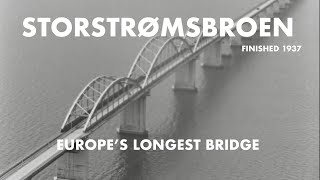 Storstrømsbroen Denmark 1950  Europe’s longest bridge  finished 1937 [upl. by Alicirp551]