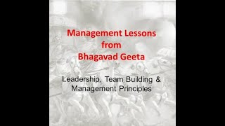 Management lessons from Bhagavad Gita an introduction [upl. by Ryle]