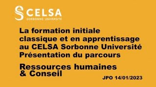 JPO CELSA 2023  Conférence Ressources humaines et conseil [upl. by Julio]