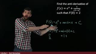 Solving for the constant in the general antiderivative [upl. by Maggio]