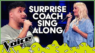 Talent amp Coaches SING TOGETHER in the Blind Auditions of The Voice  Top 10 [upl. by Eekaz]