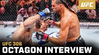 Diego Lopes Octagon Interview  UFC 306 [upl. by Earesed]