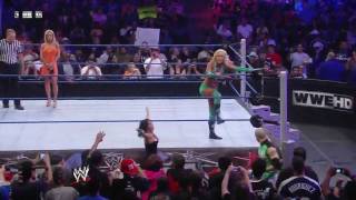 Superstars 1282010 Michelle McCool wLayla vs Kelly Kelly [upl. by Aerdnaxela]