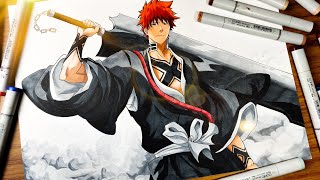 DRAWING ICHIGO KUROSAKI  BLEACH ART [upl. by Dnalloh]