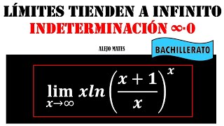 CÁLCULO LÍMITES TIENDEN A INFINITO INDETERMINACIÓN INFINITO POR CERO BACHILLERATO [upl. by Frymire]