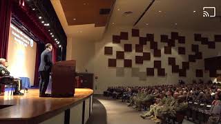 MEDAL OF HONOR SSG DAVID BELLAVIA gives motivating speech to IBOLC graduates [upl. by Yrahca]