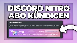 Discord Nitro Abo kündigen  Tutorial [upl. by Yelik341]