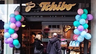 Tchibo coffee bar Aachen German Starbucks Clothing Juwelery Coffee machine amp Merchandise Shop [upl. by Croft]