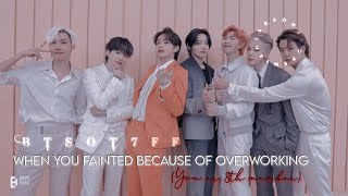 🦋✨when you fainted because of overworking you as 8th memberBTS OT7 FF✨🦋 [upl. by Yebot]