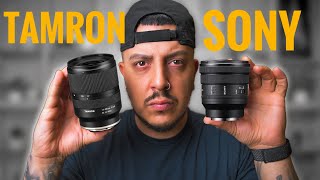 Sony PZ 1635mm f4 G vs Tamron 1728 f28 [upl. by Olaznog36]