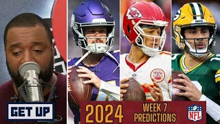 GET UP  Chris Canty predictions NFL Week 7 Packers vs Texans Viking vs Lions Chiefs vs 49ers [upl. by Lyndell]