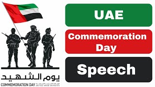 UAE Commemoration Day Speech In English  UAE Martyrs Day Speech  Speech On November 30th [upl. by Capon]