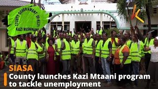 Kilifi County launches Kazi Mtaani program with 166 employees to tackle unemployment [upl. by Elvyn41]