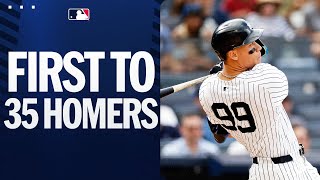 FIRST TO 35 HOMERS Aaron Judge swats his 35th home run of the 2024 season [upl. by Francesco]