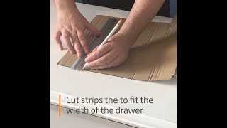 DS Smith How to make a drawer divider out of cardboard [upl. by Idorb]