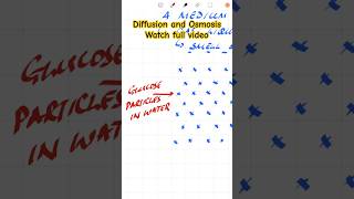 Diffusion and Osmosis SEE FULL LESSON VIDEO GCSE Biology Movement of Substances AQA EDEXCEL OCR [upl. by Hoffarth633]