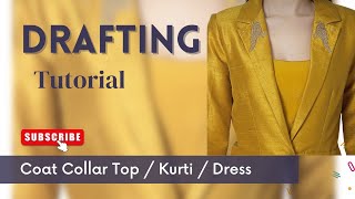 Ep 30  कोट कॉलर टॉप  ड्रेस  कुर्ती  Coat collar Top  Dress  Kurti [upl. by Rinum]