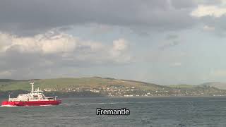 Ship arrival  Dunoon  Argyll and Bute  Firth of Clyde  Fremantle stock footage  E16R31 014 [upl. by Jeffy]