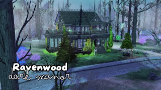 Ravenwood Dark Manor  Sims 4 Speed Build  No CC [upl. by Davon]