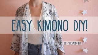 Easy Kimono DIY  4 Steps [upl. by Nwhas764]