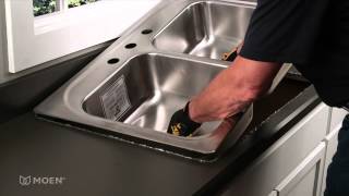 Howto Install a Stainless Steel DropIn Sink  Moen Installation Video [upl. by Nylirak]