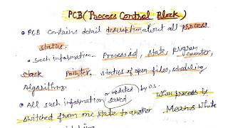 PCBprocess control block schedulers and dispatcher in Operating system in Hindi [upl. by Freytag98]