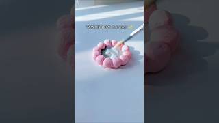 Varnishing mini clay tray ✨🩷 art drawing shorts smallbusiness [upl. by Karylin994]