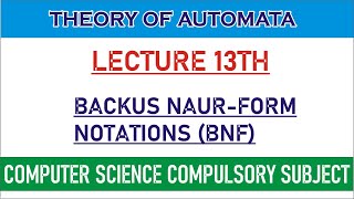 BACKUS NAURFORM BNF Notations [upl. by Alfonse]