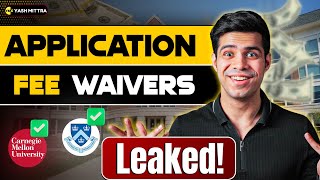 Free Application Fee Waivers for SpringFall 2025 Leaked Apply for FREE University List [upl. by Melessa624]