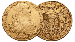 Pirate Gold 1798 Spanish Escudo coin [upl. by Snah]