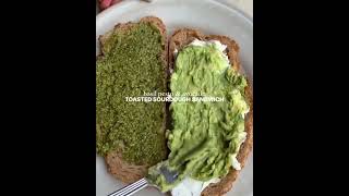 Basil Pesto amp Avocado Toasted Sandwich ❤️ basilpesto avocadotoast avocadosandwich keto shorts [upl. by Koloski]