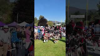 Blairgowrie pipeband march in for bagpipemusic display during 2024 braemargathering shorts [upl. by Kciregor]