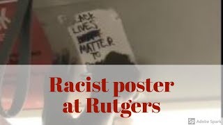 Rutgers University students remove racist poster from campus bus [upl. by Silecara890]