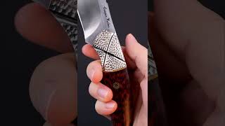 5Inch Trailing Point Hunter in Bohler M390 Steel with Snakewood Scales [upl. by Ati285]