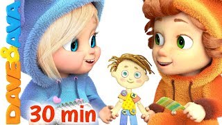 ❤️ Pin Pon  Nursery Rhymes Collection  30 min  Songs for Babies from Dave and Ava ❤️ [upl. by Yrret126]