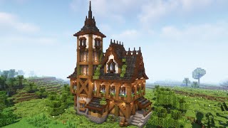 Minecraft  How to build a Large Medieval House  Minecraft Tutorial [upl. by Errot]