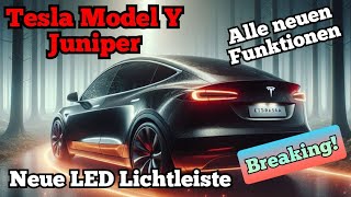 Tesla Model Y Juniper  Neue Ausstattung und neues Design entdeckt Neue LED Lichtleiste [upl. by Oraneg440]