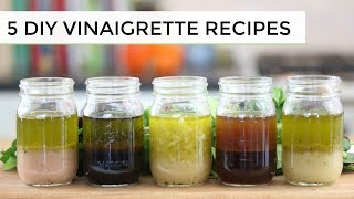 5 DIY SALAD DRESSING RECIPES  quick  easy [upl. by Weil]