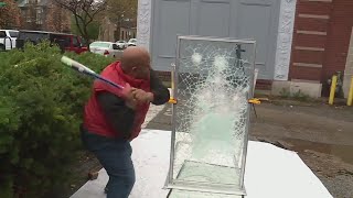 Security company demonstrates antismash windows to St Louis businesses [upl. by Radack]