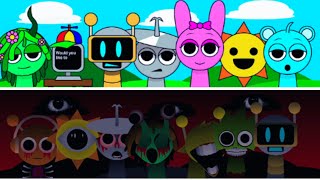 Incredibox  Sprunki but in IMSOSPRUNKI Sauceless Versions vs imsosprunki Versions [upl. by Eidob482]