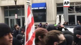 Dozens of AntiTrump Protesters PepperSprayed [upl. by Jaclyn735]