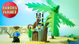 LEGO Pirates 1889 Pirates Treasure Hold  Stop Motion Review [upl. by Denver]