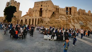 Aleppo sunset walk Around Aleppo Citadel  SYRIA 2022 [upl. by Gault912]