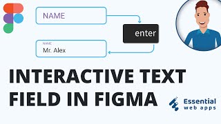 Input Field Interaction using Interactive Components in Figma  Input Field Figma  Figma Text Field [upl. by Alemap]