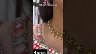 Latest pearl stone necklace design yt shots new trending subscribe Saishwethavlogs [upl. by Appledorf322]